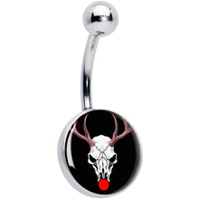 Load image into Gallery viewer, Holiday Dead Nosed Reindeer Belly Ring by Onyx O