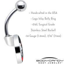 Load image into Gallery viewer, Holiday Dead Nosed Reindeer Belly Ring by Onyx O