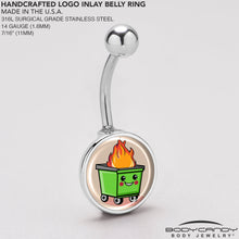 将图片加载到图库查看器,Dumpster Fire Belly Ring by Onyx O