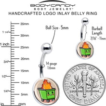 将图片加载到图库查看器,Dumpster Fire Belly Ring by Onyx O
