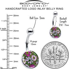 Load image into Gallery viewer, Blossom Creation Paradise of Pink Flowers Belly Ring by Onyx O