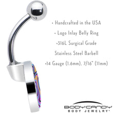 将图片加载到图库查看器,Funky Swirls Belly Ring by Onyx O