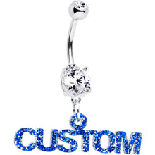 将图片加载到图库查看器,Custom Double Gem Personalized Name Belly Ring
