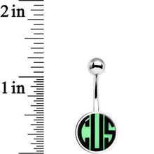 将图片加载到图库查看器,Custom Glow in the Dark Logo Personalized Initial Belly Ring