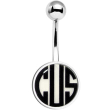 将图片加载到图库查看器,Custom Glow in the Dark Logo Personalized Initial Belly Ring