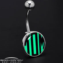 将图片加载到图库查看器,Custom Glow in the Dark Logo Personalized Initial Belly Ring