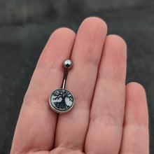 Load image into Gallery viewer, Glow in the Dark Tree of Life Belly Ring by Onyx O