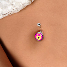 Load image into Gallery viewer, Heart Lock Belly Ring by Onyx O