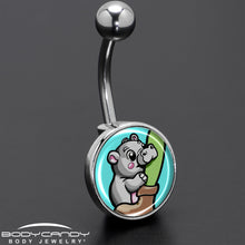 Load image into Gallery viewer, Cute Biting Baby Hippo Belly Ring