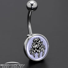 Load image into Gallery viewer, Leaping Leapfrog Spiders Belly Ring by Onyx O
