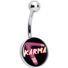 Load image into Gallery viewer, Karmic Boomerang Belly Ring by Onyx O