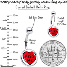 Load image into Gallery viewer, Kiss Me Candy Heart Belly Ring by Onyx O