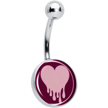 将图片加载到图库查看器,Pinkish Melting Heart Belly Ring by Onyx O