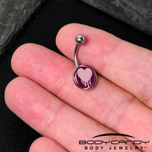 将图片加载到图库查看器,Pinkish Melting Heart Belly Ring by Onyx O