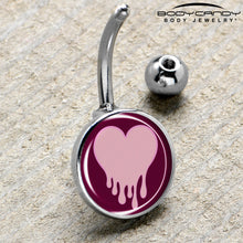 将图片加载到图库查看器,Pinkish Melting Heart Belly Ring by Onyx O