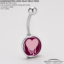 将图片加载到图库查看器,Pinkish Melting Heart Belly Ring by Onyx O