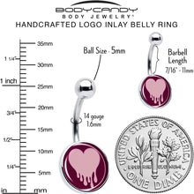 将图片加载到图库查看器,Pinkish Melting Heart Belly Ring by Onyx O
