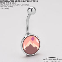 将图片加载到图库查看器,Mountain Sunrise Belly Ring by Onyx O