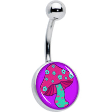 Load image into Gallery viewer, Funky Floral Mushroom Belly Ring by Onyx O