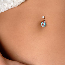 Load image into Gallery viewer, Snowfall Holiday Penguin Belly Ring by Onyx O