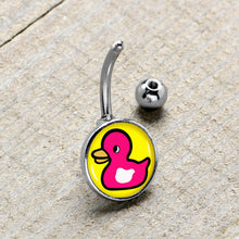Load image into Gallery viewer, Pink Ducky Belly Ring by Onyx O