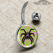将图片加载到图库查看器,Psychedelic Spider Belly Ring by Onyx O