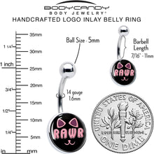 将图片加载到图库查看器,RAWR Kitty Cat Belly Ring by Onyx O