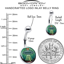 将图片加载到图库查看器,Reverse Alien UFO AbductionBelly Ring by Onyx O