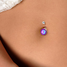 Load image into Gallery viewer, Purple Nautical Sand Dollar Belly Ring by Onyx O