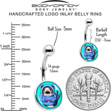 Load image into Gallery viewer, Shark in a Hoodie Belly Ring by Onyx O