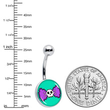 将图片加载到图库查看器,Retro Pixel Skull Belly Ring by Onyx O