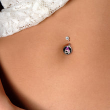Load image into Gallery viewer, Burning Skull Candle Belly Ring by Onyx O