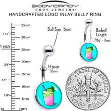 Load image into Gallery viewer, Summer Drink Belly Ring by Onyx O
