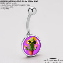 Load image into Gallery viewer, Sunflower Cactus Belly Ring by Onyx O