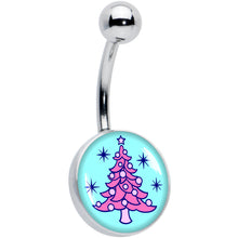 将图片加载到图库查看器,Pastel Christmas Tree Holiday Belly Ring by Onyx O