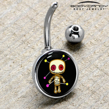 将图片加载到图库查看器,Voodoo Doll Belly Ring by Onyx O