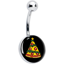 将图片加载到图库查看器,Christmas Holiday Pizza Tree Belly Ring by Onyx O