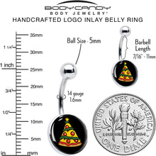 将图片加载到图库查看器,Christmas Holiday Pizza Tree Belly Ring by Onyx O