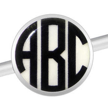 Load image into Gallery viewer, Glow in the Dark Personalized Custom Initial Industrial Barbell 37mm