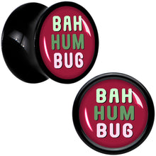Load image into Gallery viewer, Bah Humbug Holiday Grouch Acrylic Saddle Plug Set by Onyx O