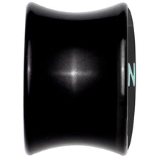 Load image into Gallery viewer, 0G Phrase Logo CVNTY Black Acrylic Saddle Plug Set by Onyx O