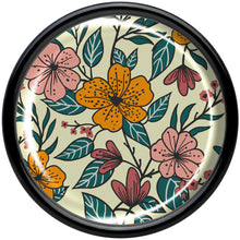 Load image into Gallery viewer, Blossom Creation Wildflower Flowers Black Acrylic Saddle Plug Set by Onyx O