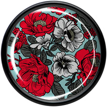 Load image into Gallery viewer, Blossom Creation Vibrant Bloom of Flowers Black Acrylic Saddle Plug Set by Onyx O