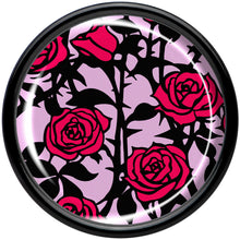 Load image into Gallery viewer, Blossom Creation Floral Love of Roses Black Acrylic Saddle Plug Set by Onyx O