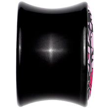 Load image into Gallery viewer, Blossom Creation Floral Love of Roses Black Acrylic Saddle Plug Set by Onyx O