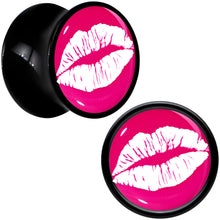 将图片加载到图库查看器,Black Acrylic Red Hot Lips Double Flare Plug Set by Onyx O