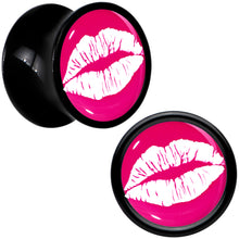 将图片加载到图库查看器,Black Acrylic Red Hot Lips Double Flare Plug Set by Onyx O