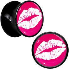 将图片加载到图库查看器,Black Acrylic Red Hot Lips Double Flare Plug Set by Onyx O