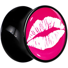 将图片加载到图库查看器,Black Acrylic Red Hot Lips Double Flare Plug Set by Onyx O