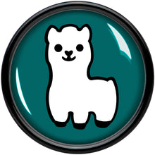 Load image into Gallery viewer, White Llama Black Acrylic Saddle Plug Set 8mm to 20mm by Onyx O